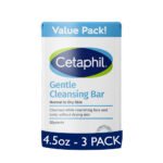 Cetaphil Gentle Cleansing Bar, 4.5 oz Each, for Dry & Sensitive Skin (Pack of 3)
