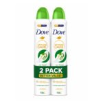Dove Advanced Care Go Fresh Cucumber & Green Tea Antiperspirant Spray 250ml (2 Pack) – 72h Protection, Moisturizing Care