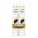 Dove Advanced Care Invisible Dry Antiperspirant Spray 250ml 2-Pack – 48h Protection, No White Marks