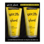 Got2b Glued Styling Spiking Gel 2-Pack (6 oz Each) – Water-Resistant Strong Hold Hair Gel