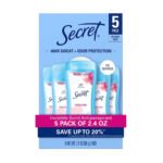 Invisible Solid Deodorant 5-Pack – Powder Fresh, 24HR Protection, Everyday Essential