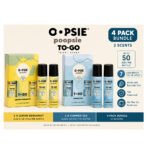 Oopsie Poopsie To-Go Toilet Spray 4 Pack Bundle – Lemon Bergamot & Summer Sea, Travel Size (0.24 oz Each)